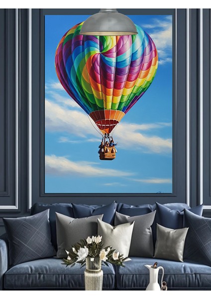 Sıcak Hava Balonu Uçuşu Dekoratif Kanvas - Mdf Ahşap Tablo modelleri