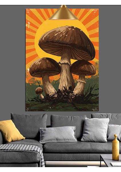 Dev Mantarlar Aydınlık Orman Dekoratif Kanvas - Mdf Ahşap Tablo modelleri