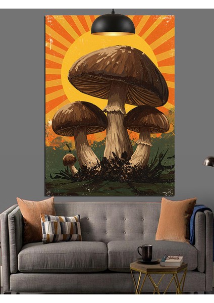 Dev Mantarlar Aydınlık Orman Dekoratif Kanvas - Mdf Ahşap Tablo indirimleri