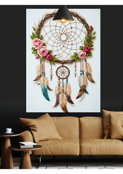 Düş Kapanı Çiçekler Tüy Dekoratif Kanvas - Mdf Ahşap Tablo modelleri