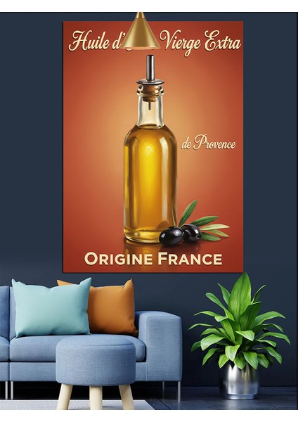Lezzetli Zeytinyağı Cam Şişe Reklam Afişi Dekoratif Kanvas - Mdf Ahşap Tablo fiyatları