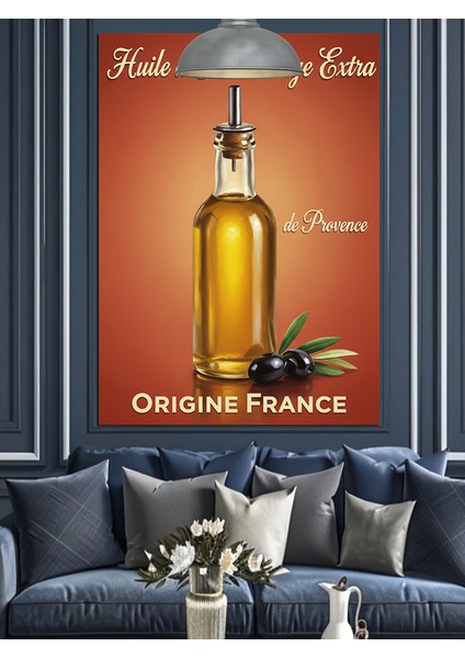 Lezzetli Zeytinyağı Cam Şişe Reklam Afişi Dekoratif Kanvas - Mdf Ahşap Tablo indirimleri