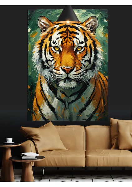 Bengal Kaplanı Yakın Çekim Dekoratif Kanvas - Mdf Ahşap Tablo indirimleri