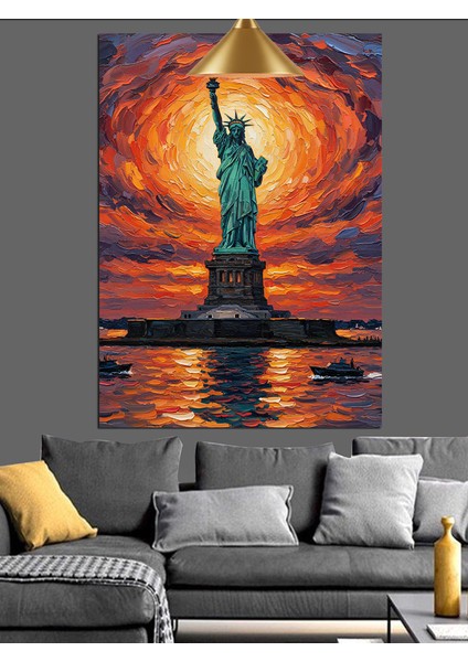 New York Özgürlük Heykeli Dekoratif Kanvas - Mdf Ahşap Tablo modelleri