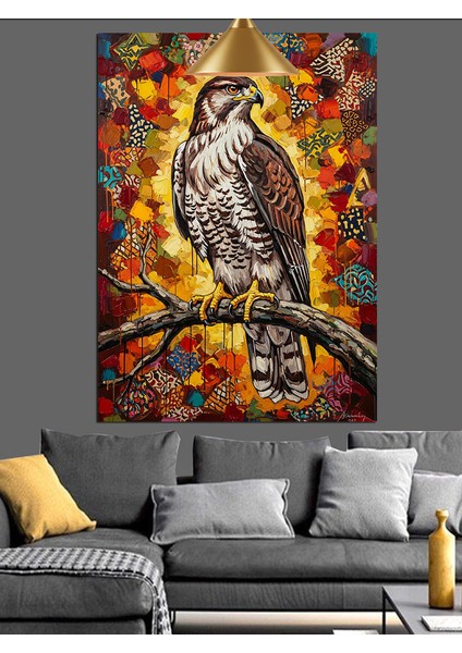 Daldaki Kuş Portre Sanatı Dekoratif Kanvas - Mdf Ahşap Tablo fiyatları