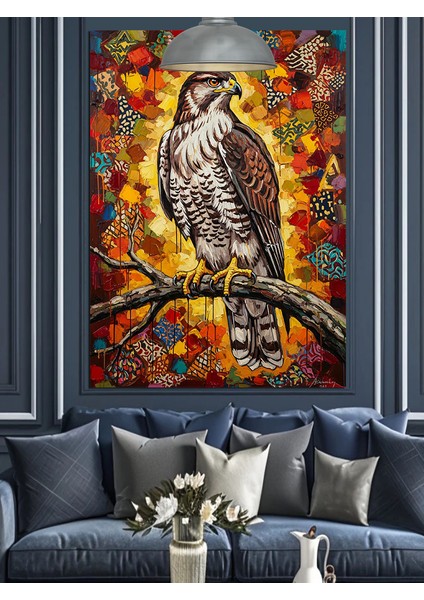 Daldaki Kuş Portre Sanatı Dekoratif Kanvas - Mdf Ahşap Tablo modelleri