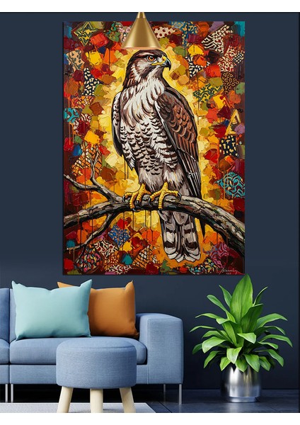 Daldaki Kuş Portre Sanatı Dekoratif Kanvas - Mdf Ahşap Tablo indirimleri