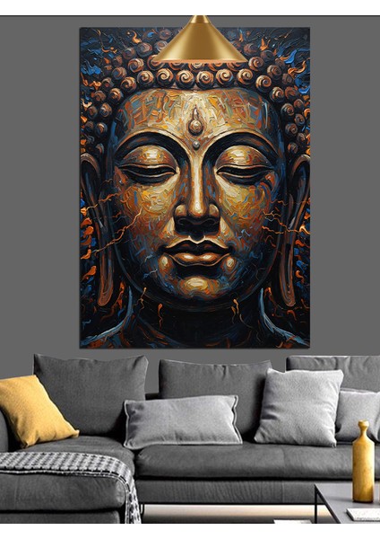 Buda Yüzü Heykeli Huzur Dekoratif Kanvas - Mdf Ahşap Tablo fiyatları
