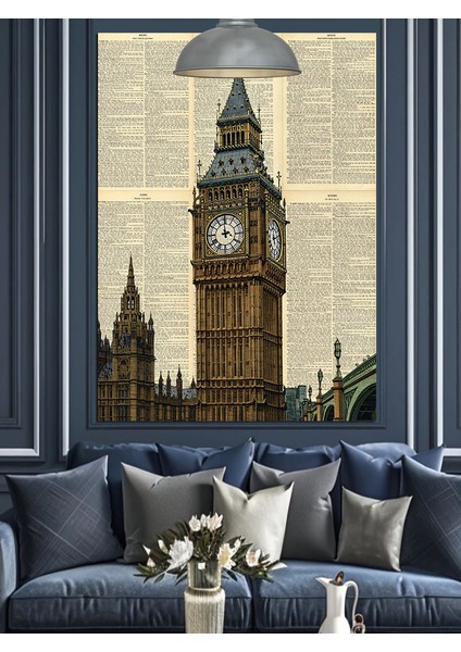 Big Ben Londra Saat Kulesi Dekoratif Kanvas - Mdf Ahşap Tablo fiyatları