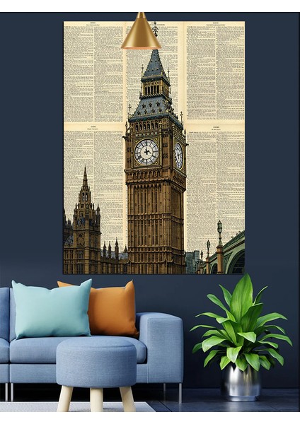 Big Ben Londra Saat Kulesi Dekoratif Kanvas - Mdf Ahşap Tablo fırsatları