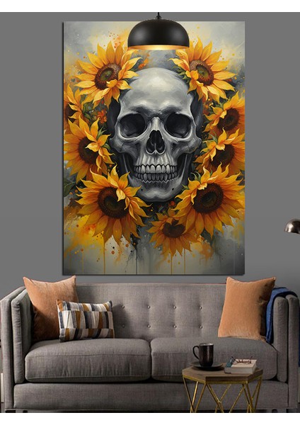 Ayçiçeği Kuru Kafa Sanatı Dekoratif Kanvas - Mdf Ahşap Tablo modelleri
