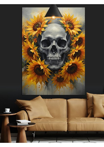 Ayçiçeği Kuru Kafa Sanatı Dekoratif Kanvas - Mdf Ahşap Tablo indirimleri