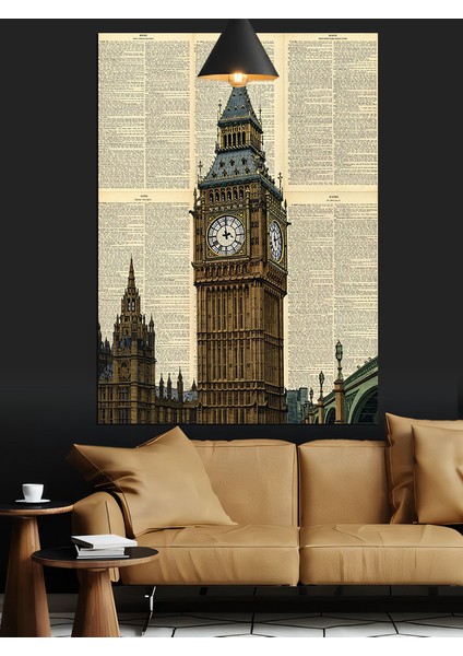 Big Ben Londra Saat Kulesi Dekoratif Kanvas - Mdf Ahşap Tablo indirimleri