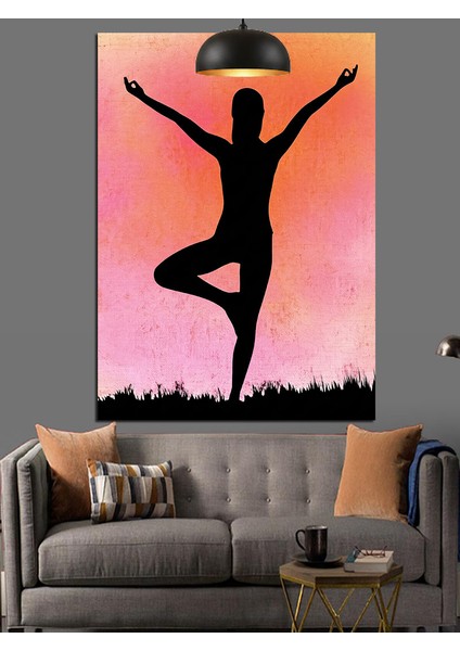 Silüet Dans Eden Kadın Figürü Dekoratif Kanvas - Mdf Ahşap Tablo