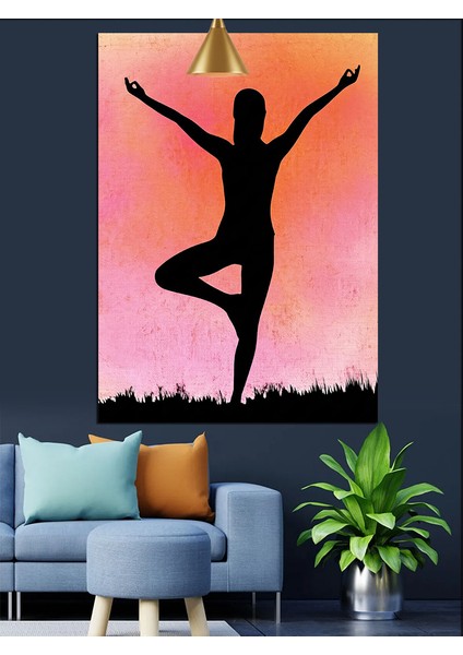 Silüet Dans Eden Kadın Figürü Dekoratif Kanvas - Mdf Ahşap Tablo fiyatları