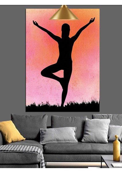 Silüet Dans Eden Kadın Figürü Dekoratif Kanvas - Mdf Ahşap Tablo fırsatları