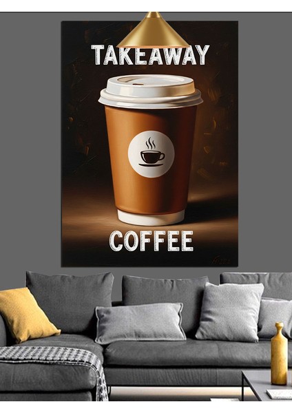 Take Away Kahve Zamanı Dekoratif Kanvas - Mdf Ahşap Tablo indirimleri