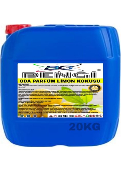 Oda Parfüm Limon Kokulu 20KG
