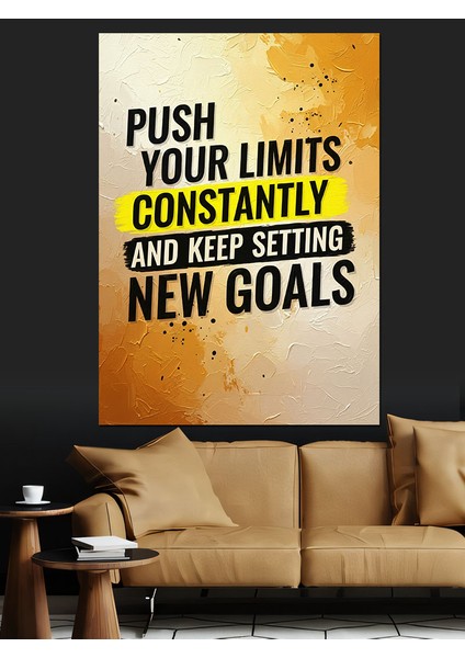 Limitsiz Çalışma Hedef Posteri Dekoratif Kanvas - Mdf Ahşap Tablo fiyatları