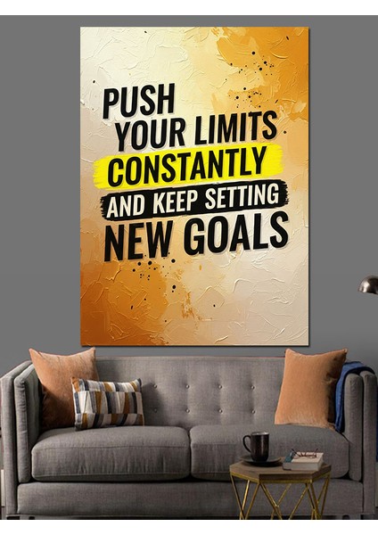 Limitsiz Çalışma Hedef Posteri Dekoratif Kanvas - Mdf Ahşap Tablo modelleri