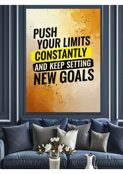 Limitsiz Çalışma Hedef Posteri Dekoratif Kanvas - Mdf Ahşap Tablo indirimleri