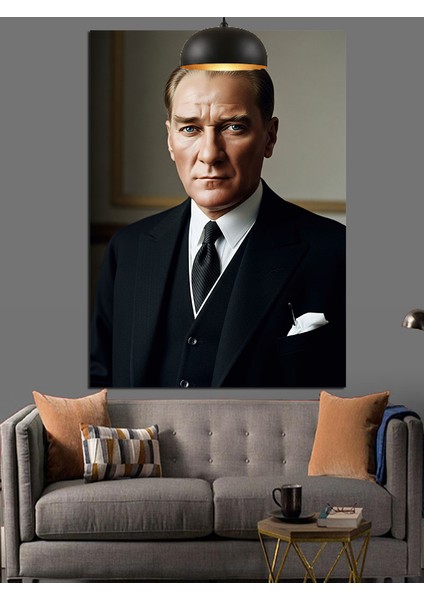 Mustafa Kemal Atatürk Portresi Dekoratif Kanvas - Mdf Ahşap Tablo fiyatları