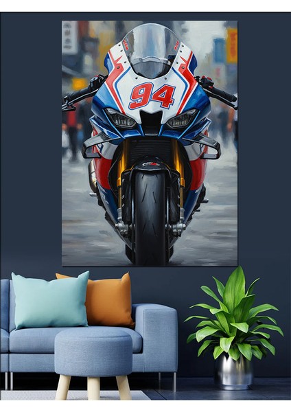Yüksek Hızlı Spor Motosiklet Dekoratif Kanvas - Mdf Ahşap Tablo modelleri