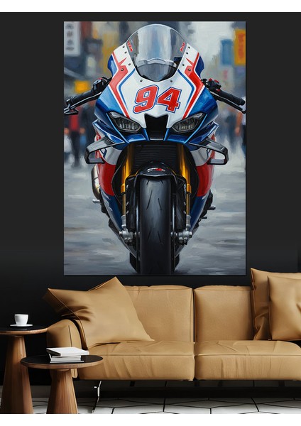 Yüksek Hızlı Spor Motosiklet Dekoratif Kanvas - Mdf Ahşap Tablo fırsatları