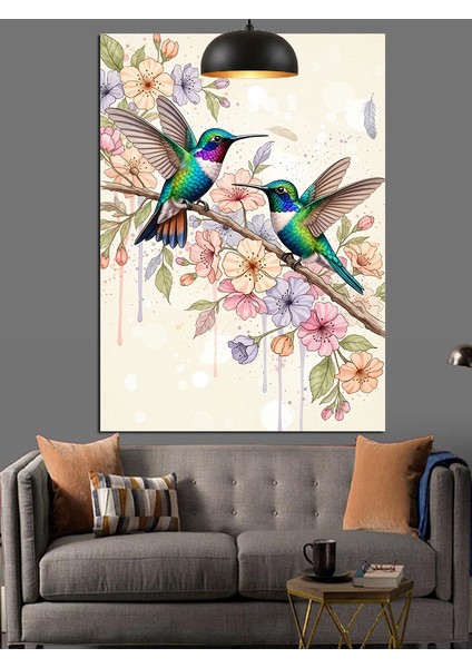Renkli Arı Kuşları Dekoratif Kanvas - Mdf Ahşap Tablo indirimleri