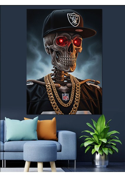 Iskelet Savaşçı Zırhlı Komutan Dekoratif Kanvas - Mdf Ahşap Tablo modelleri