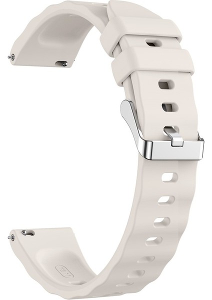 Huawei Watch Gt4 41MM/GT5 41MM/GT5 Pro 42MM Uyumlu Dalga Desenli Silikon Kordon Universal 18MM Kayış