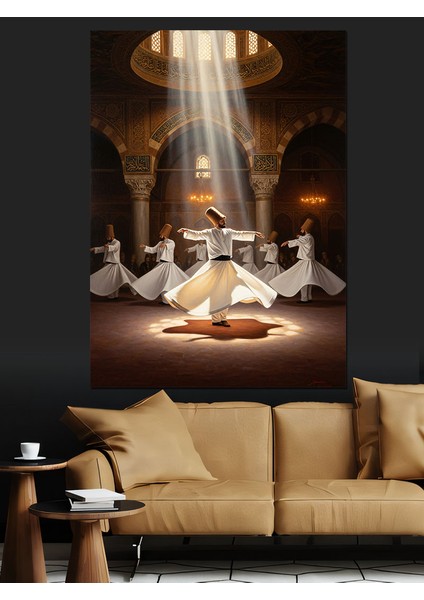Mevlevihane ve Mesnevi Dekoratif Kanvas - Mdf Ahşap Tablo fiyatları