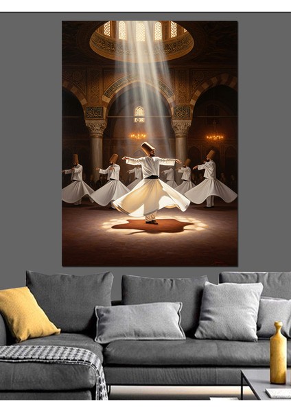 Mevlevihane ve Mesnevi Dekoratif Kanvas - Mdf Ahşap Tablo fırsatları