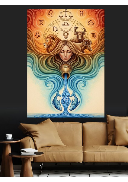 Mitolojik Kadın Figürü Sanat Dekoratif Kanvas - Mdf Ahşap Tablo