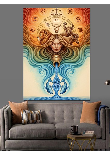 Mitolojik Kadın Figürü Sanat Dekoratif Kanvas - Mdf Ahşap Tablo fiyatları