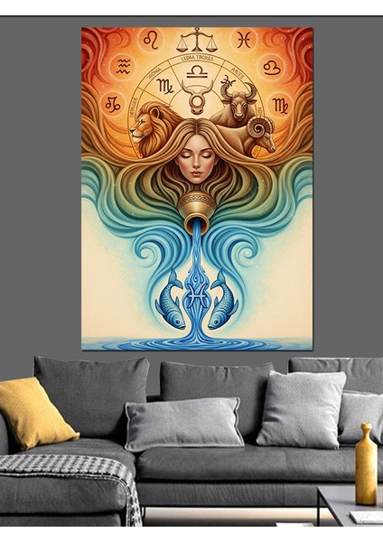 Mitolojik Kadın Figürü Sanat Dekoratif Kanvas - Mdf Ahşap Tablo modelleri