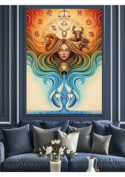 Mitolojik Kadın Figürü Sanat Dekoratif Kanvas - Mdf Ahşap Tablo fırsatları