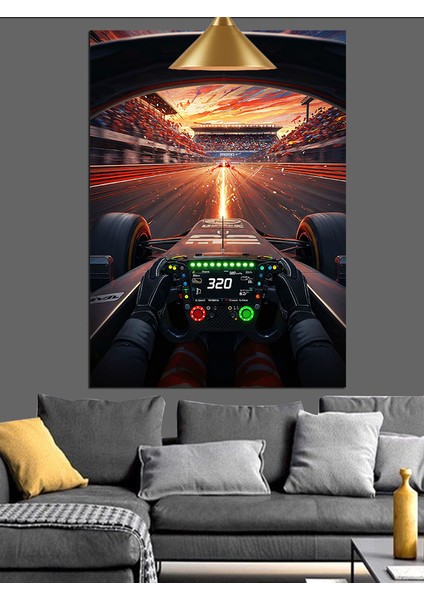 Araba Içi Kokpit Manzarası Dekoratif Kanvas - Mdf Ahşap Tablo modelleri