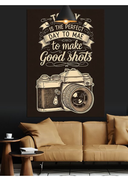 Fotoğraf Makinesi Kamera Retro Reklam Afişi Dekoratif Kanvas - Mdf Ahşap Tablo fiyatları