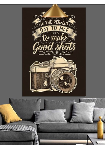 Fotoğraf Makinesi Kamera Retro Reklam Afişi Dekoratif Kanvas - Mdf Ahşap Tablo modelleri