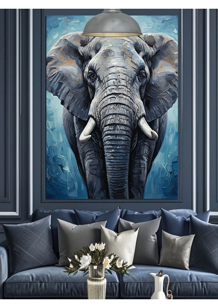 Afrika Fil Dev Cüssesi Dekoratif Kanvas - Mdf Ahşap Tablo fırsatları
