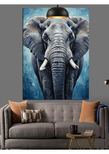 Afrika Fil Dev Cüssesi Dekoratif Kanvas - Mdf Ahşap Tablo indirimleri