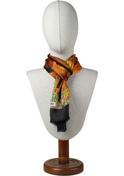 %100 Ipek Şal Fular (27X135CM)-GUSTAV Klimt(The Kiss) fiyatları