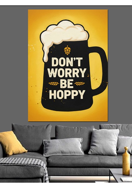 Bira Içme Komik Afiş Dekoratif Kanvas - Mdf Ahşap Tablo