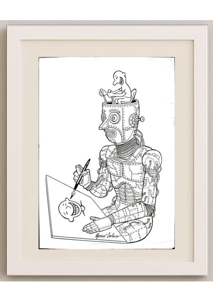 Afonso Carlos Fernandes 29X21CM Orijinal Karikatür Tablo fırsatları