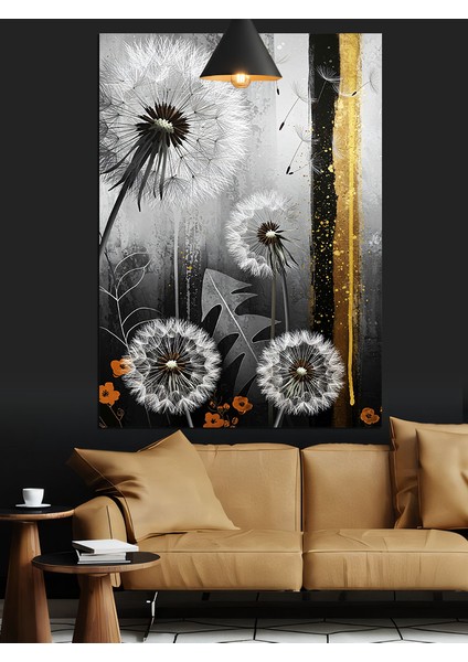 Karahindiba Tüy Soyut Sanat Dekoratif Kanvas - Mdf Ahşap Tablo modelleri