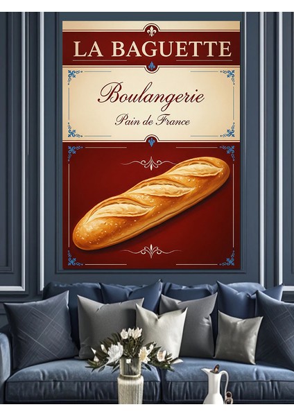 Fransız Ekmeği Baget Afiş Dekoratif Kanvas - Mdf Ahşap Tablo fiyatları