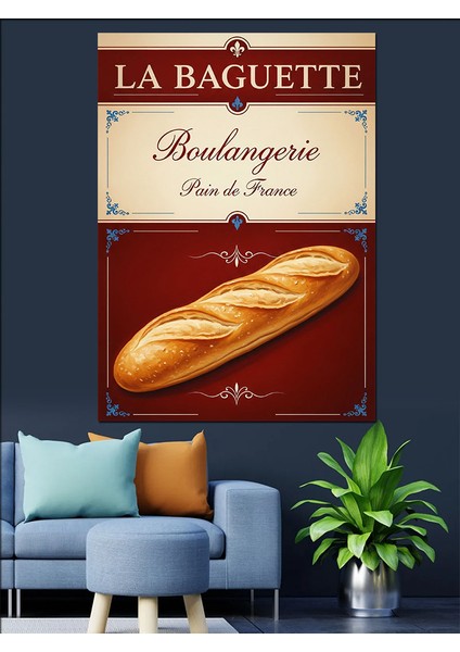 Fransız Ekmeği Baget Afiş Dekoratif Kanvas - Mdf Ahşap Tablo modelleri