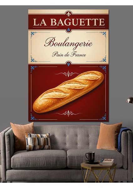 Fransız Ekmeği Baget Afiş Dekoratif Kanvas - Mdf Ahşap Tablo indirimleri