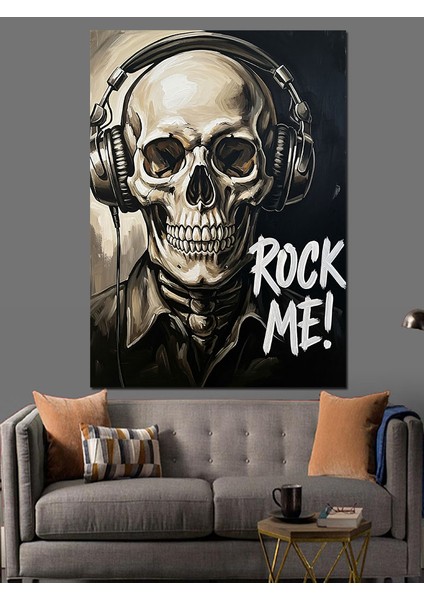 Rock Me Kurukafa Dekoratif Kanvas - Mdf Ahşap Tablo